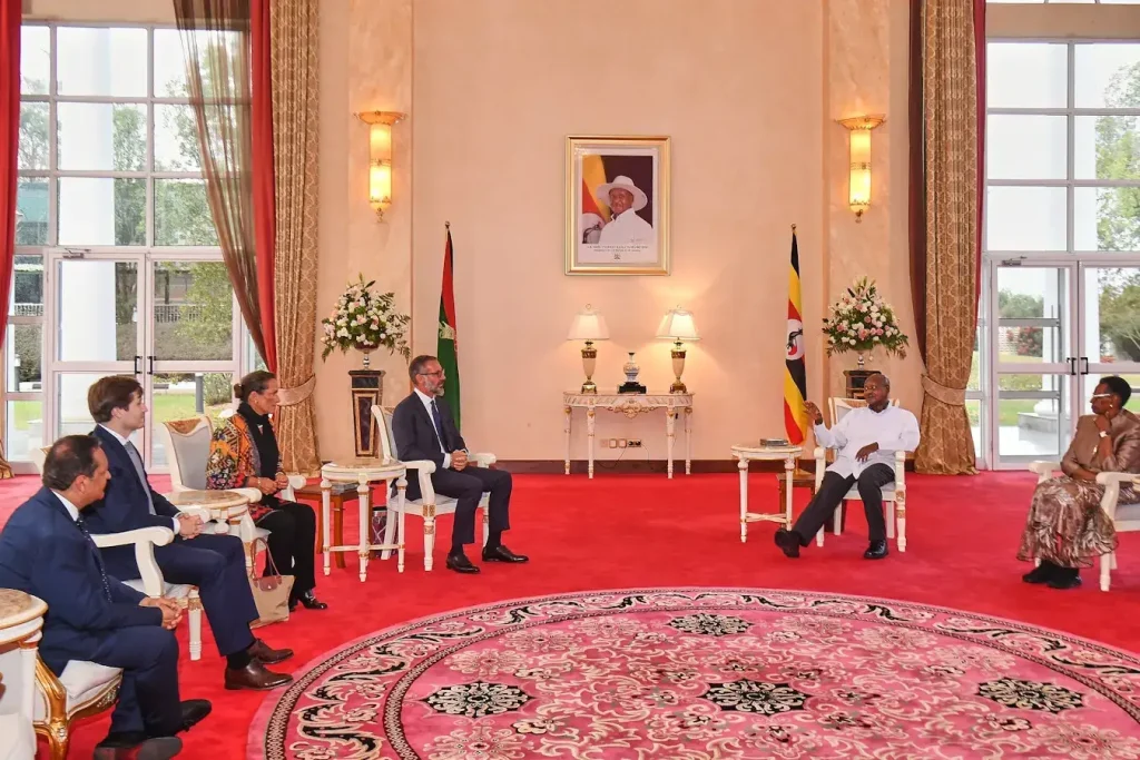 Prince Rahim Aga Khan joins Museveni to launch new university campus in Kampala.