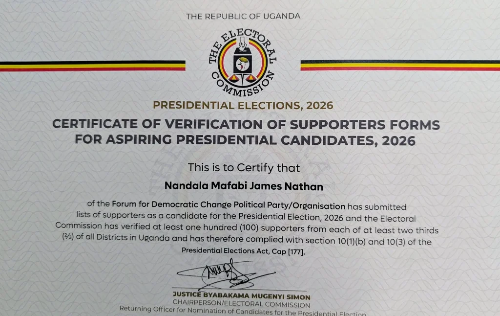 Nandala Mafabi becomes fourth candidate in Uganda’s 2026 elections.