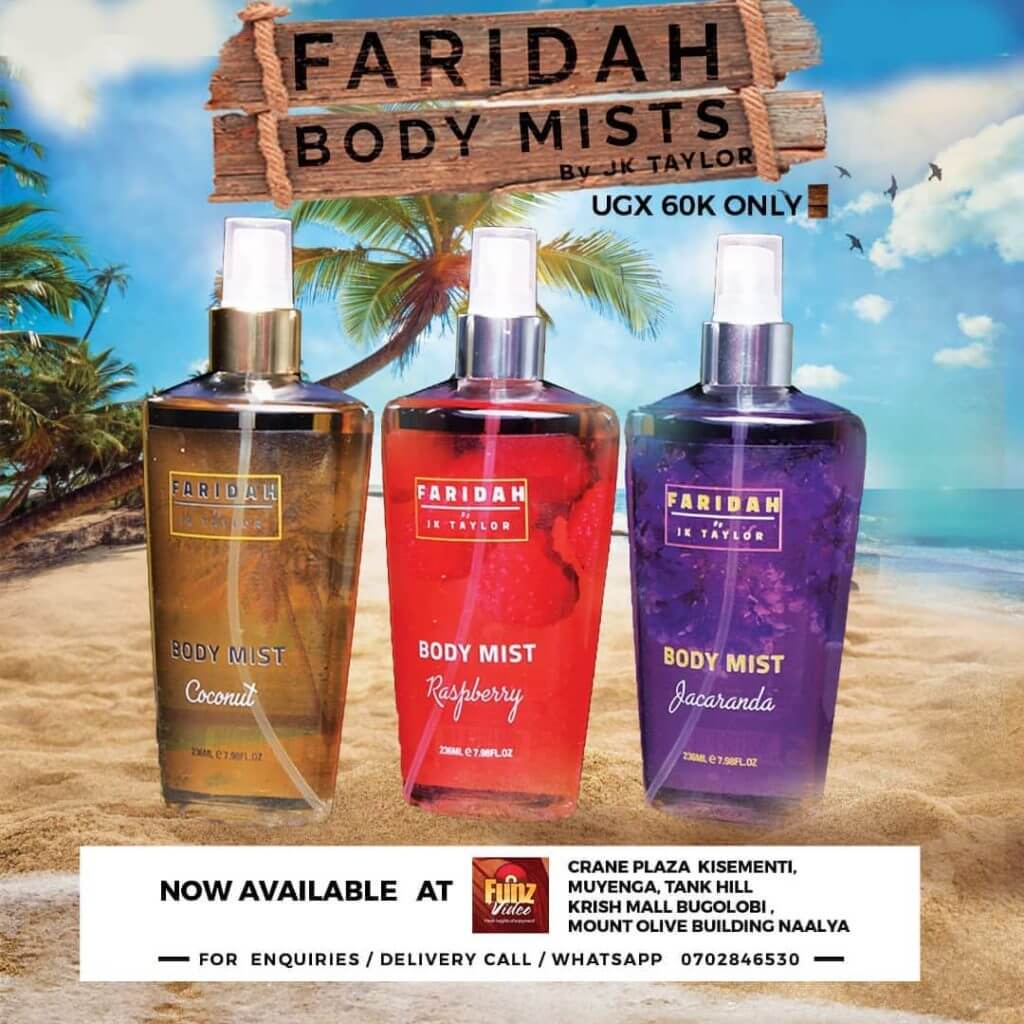 Faridah Nakazibwe Launches her own Faridah Body Mist