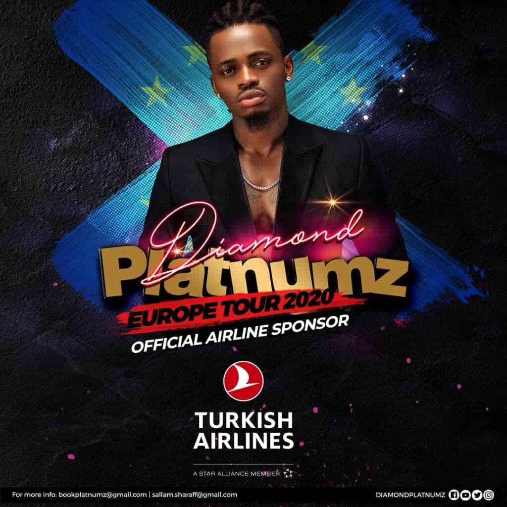 Diamond Platnumz Announces Europe tour 2020 (1)