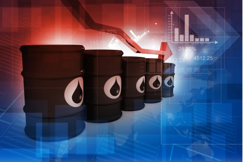 US crude oil prices in negative