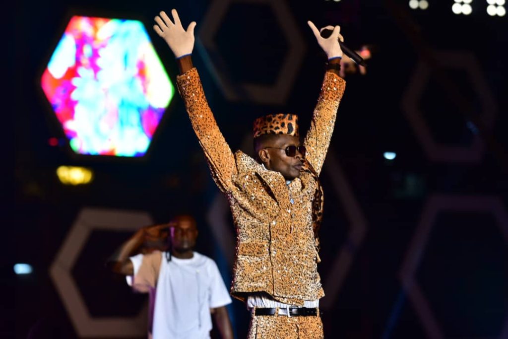 Ugandan musician Jose Chameleone speaks to the press after announcing he has quit alcohol and smoking following a serious health scare