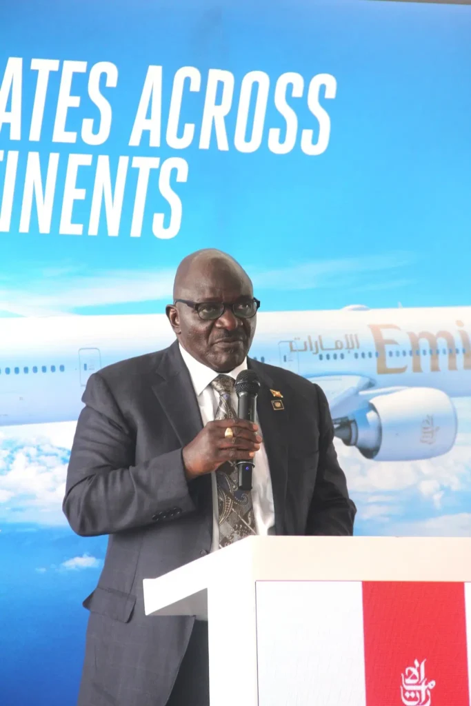 Emirates highlighted its investment in renewable energy, cargo expansion, and the rollout of its refreshed Boeing 777 fleet.